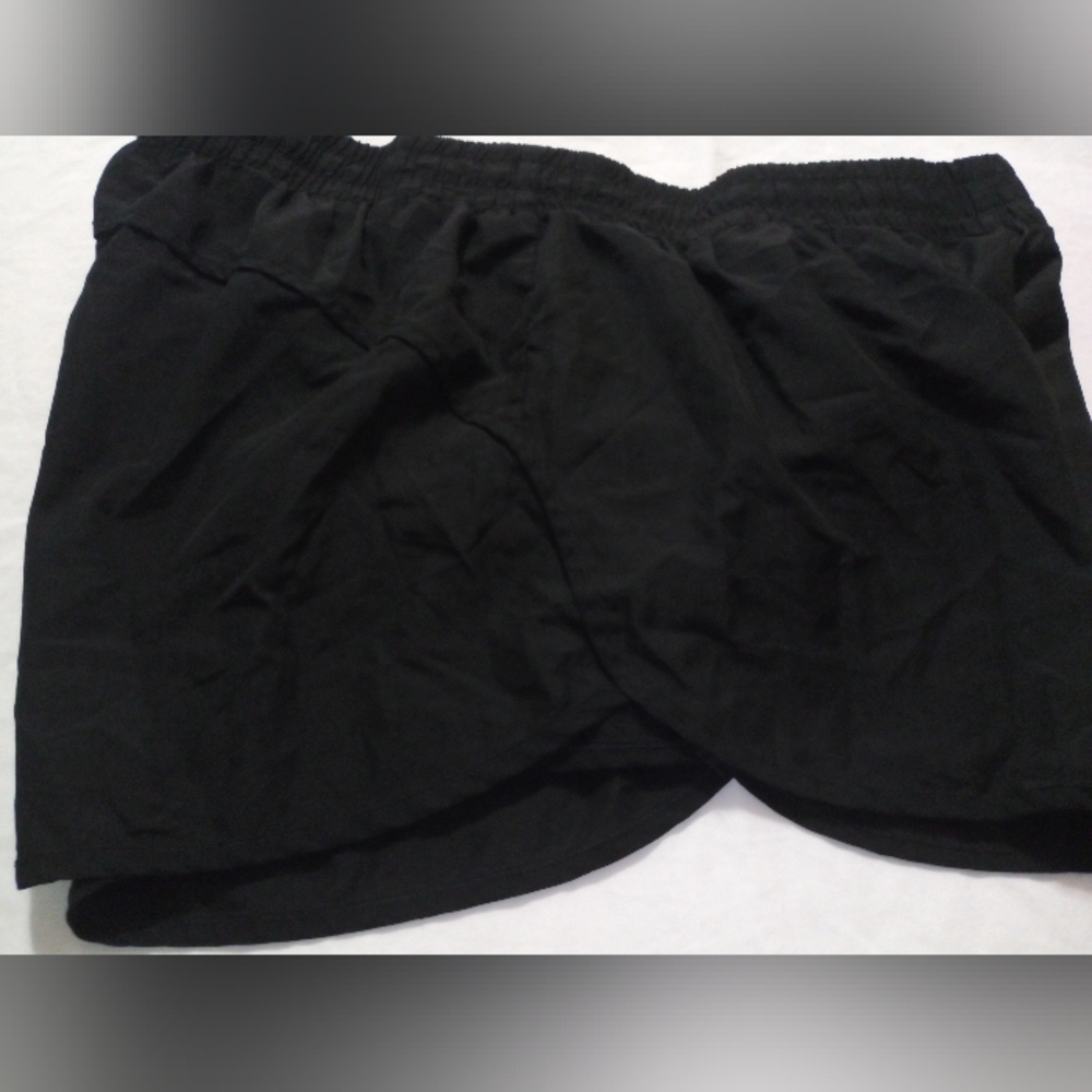 Black Athletic Shorts with Elastic Waistband - Picture 10 of 10
